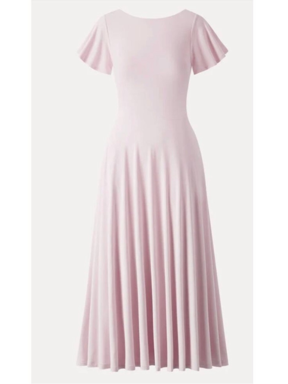 NWT OGL Eco-SkinKiss® Flutter Sleeve New Airy Bra Midi Dress Pink Size Small - Picture 1 of 7